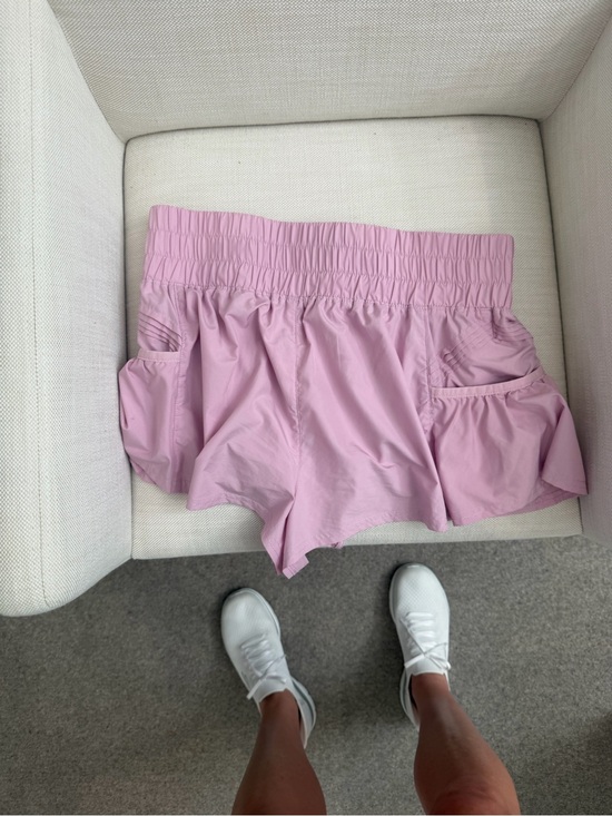 FP Movement by Free People Pants - FP Movement by Free People Light Pink Elastic Waist Shorts with Pockets